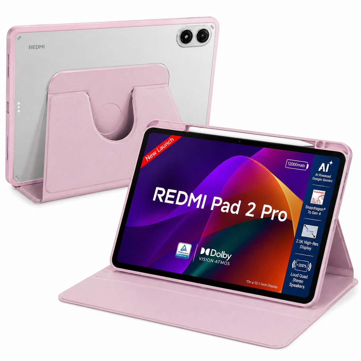 Mavro Leather Case for Redmi Pad 2 Pro 12.1 inch (2026) 360