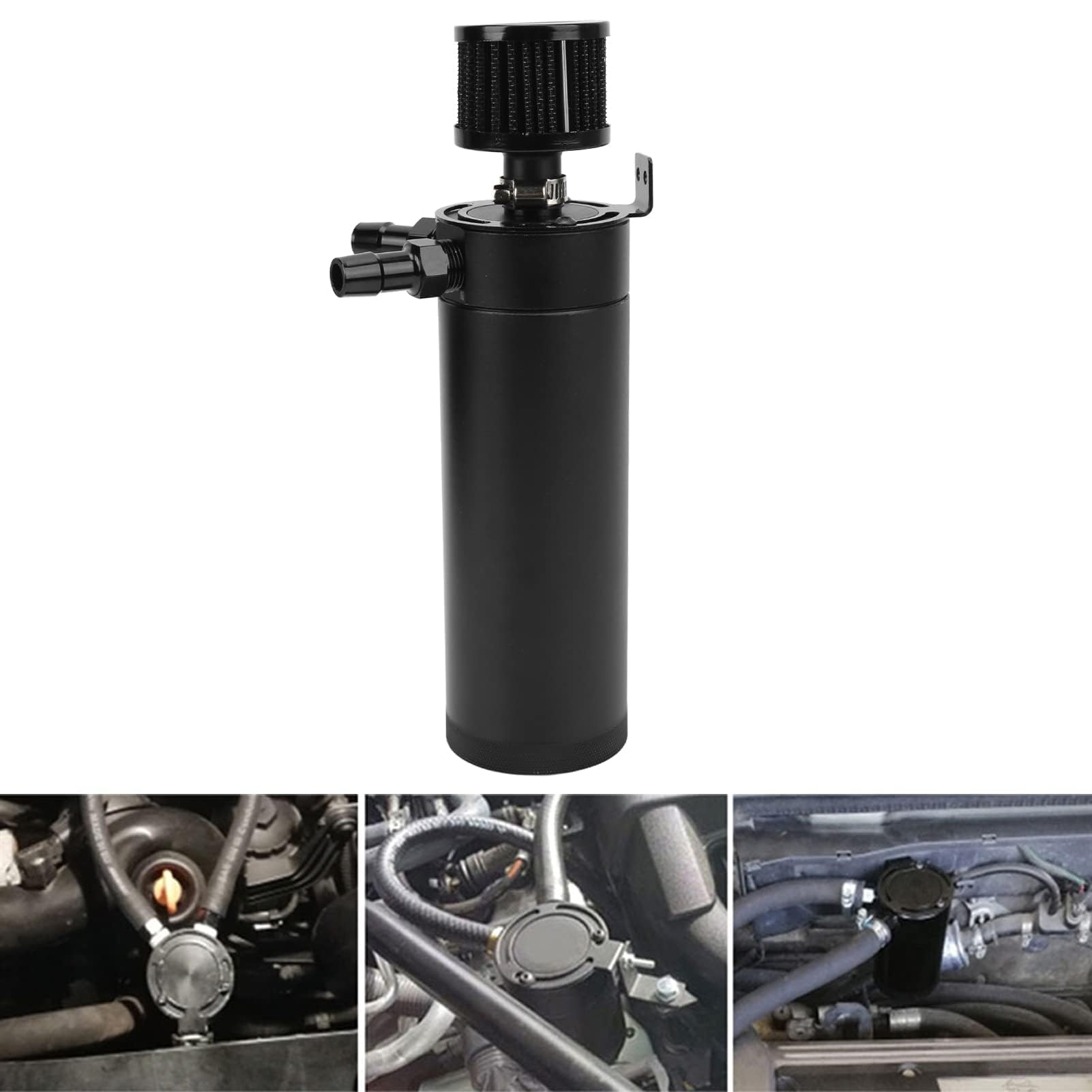 Serbatoio di Raccolta Dell'olio, Serbatoio di Raccolta Dell'olio Universale a 2 Porte Serbatoio del Serbatoio Separatore Dell'olio Dell'aria del Motore con Filtro di Sfiato Reimballaggio Dell'automobi