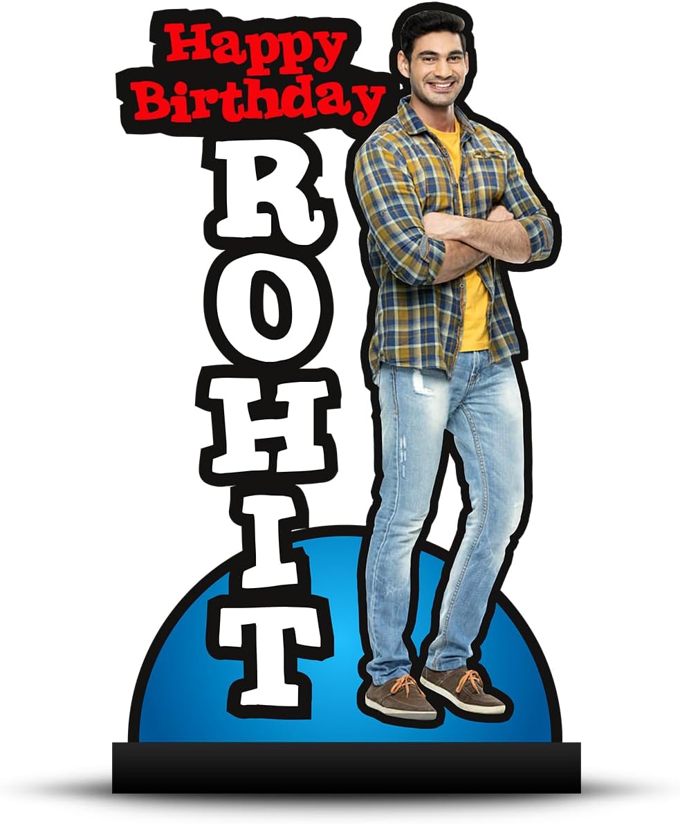 Foto Factory Gifts® Personalized Wooden Photo Cutout Caricature with Name Customised Gift for Birthday (Size 8 inch x 5 inch, Multicolor, CUT0005)