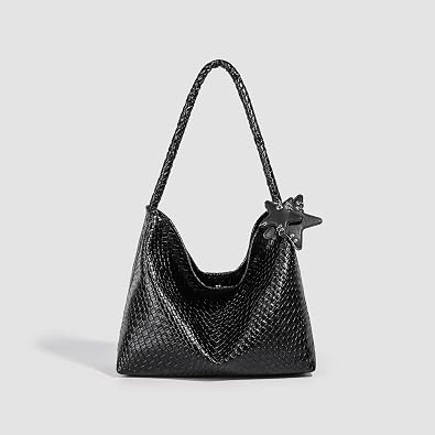 Fashion Woven Tote Bag for Women Elegant Shoulder Underarm Bag Chic Basket Style Handbag Trendy Designer Purse