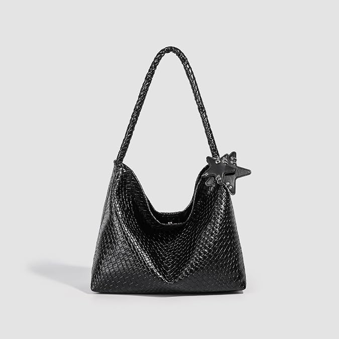 Fashion Woven Tote Bag for Women Elegant Shoulder Underarm Bag Chic Basket Style Handbag Trendy Designer Purse