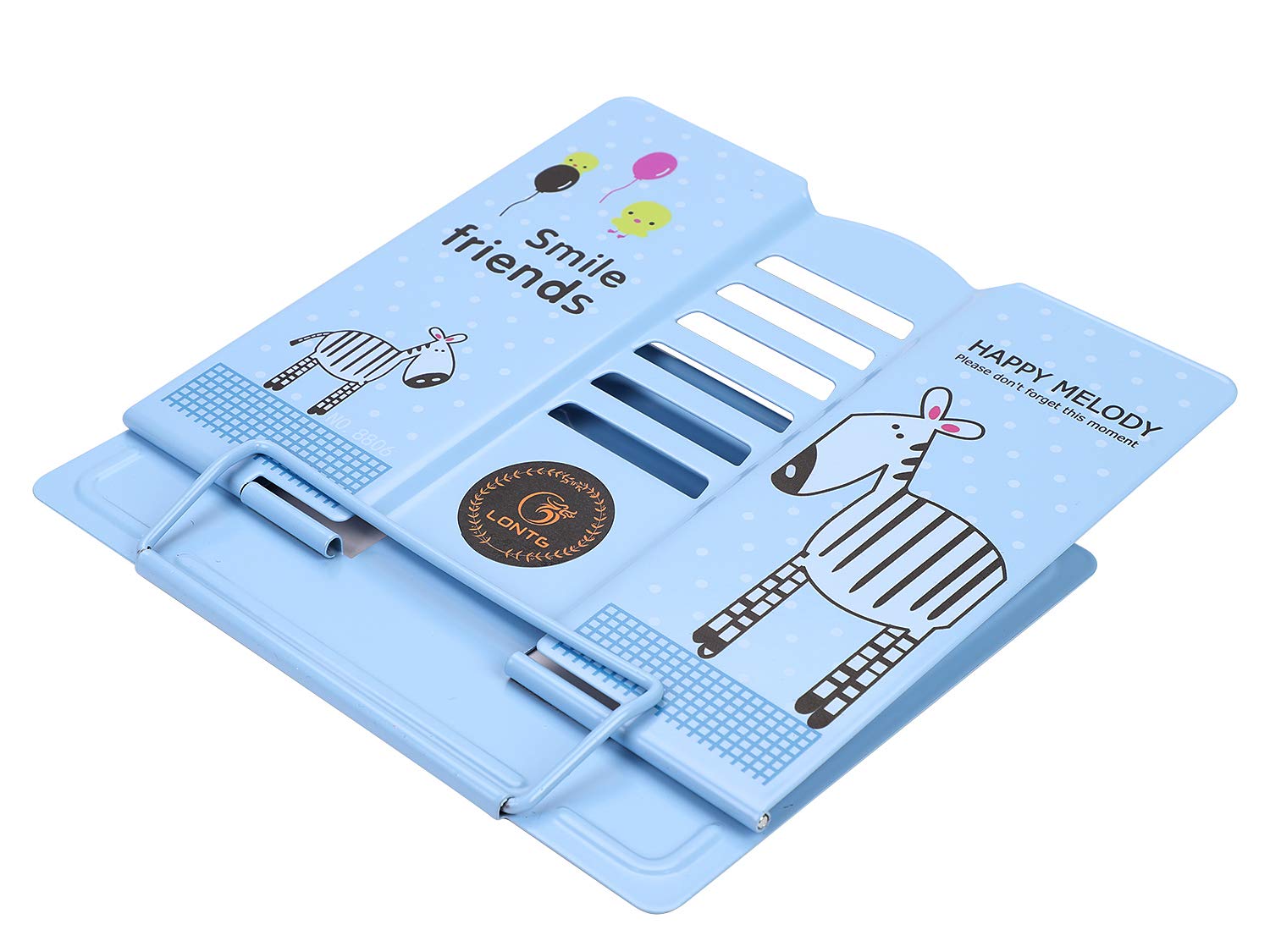 Enfant Support de Livre Pliable Porte-livre en Métal Chevalet de Lecture Ipad Portable Pupitre de Magazine Partition Réglable avec 6 Positions Porte- copie de Recette Multifonction pour École Maison