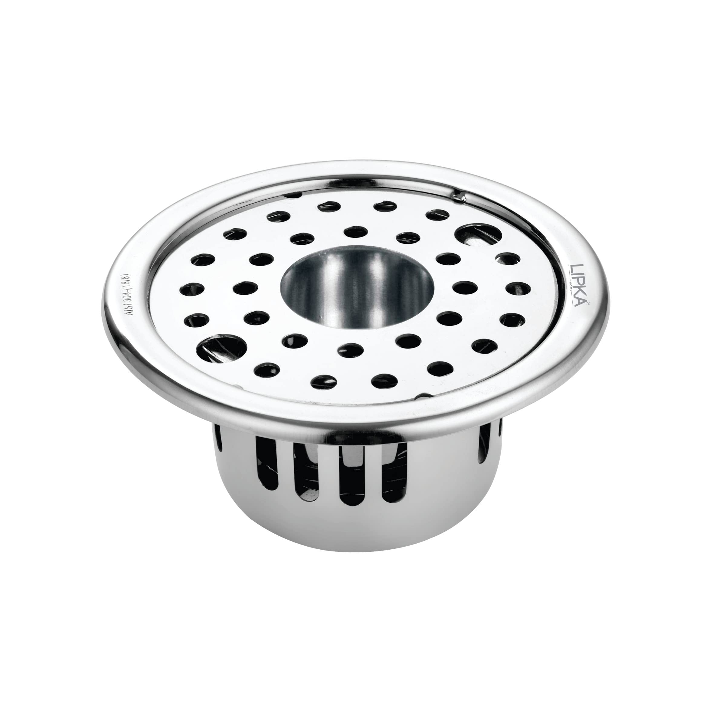 LIPKA Round Floor Drain |304-Grade Stainless Steel |5 x 5 Inches| with Cockroach Trap/Jali, Lock & Hole| (B083RCDFKC) Amazon Price History, Amazon Price Tracker