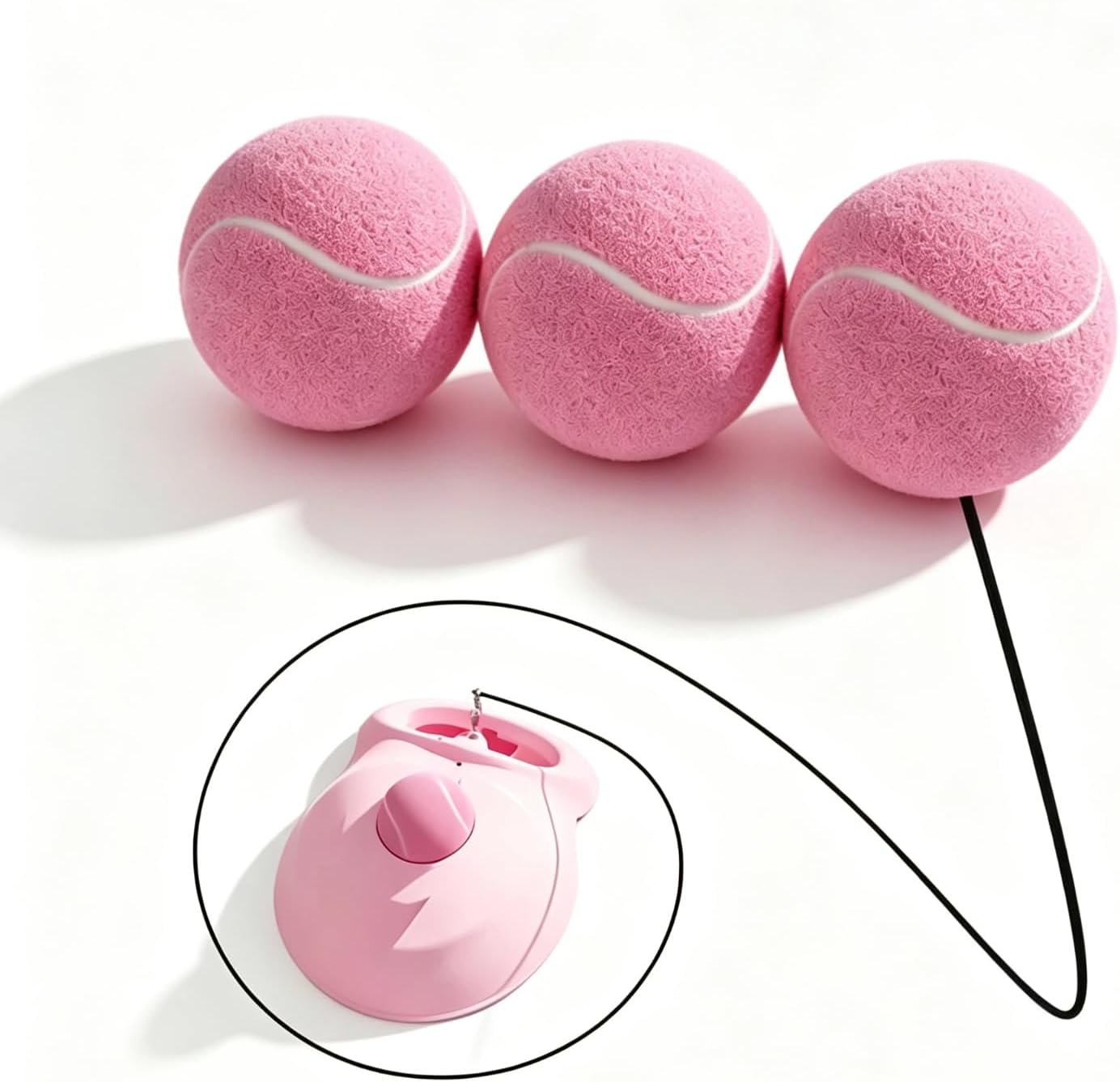 Tennis Trainer Set Tennis Practice Rebounder with String Solo Tennis Buddy Practice Equipment Several Replacement Rebound Balls Portable Tennis Practice Equipment for Adults & Kids