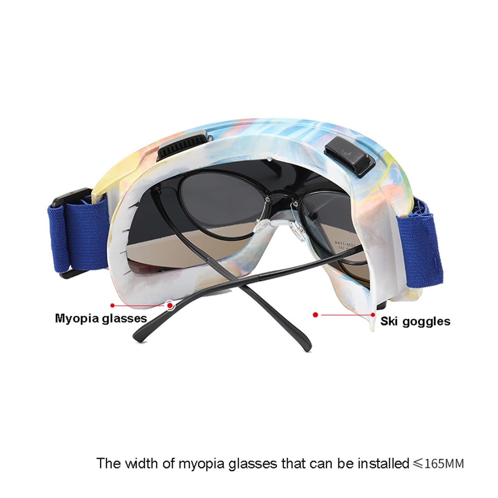 Okulary narciarskie - Gogle przeciwmgielne Gogle motocyklowe Zimowe okulary snowboardowe Okulary narciarskie Outdoor Sport Wiatroszczelna maska narciarska Gogle terenowe Gogle kaskowe Gogle Outd