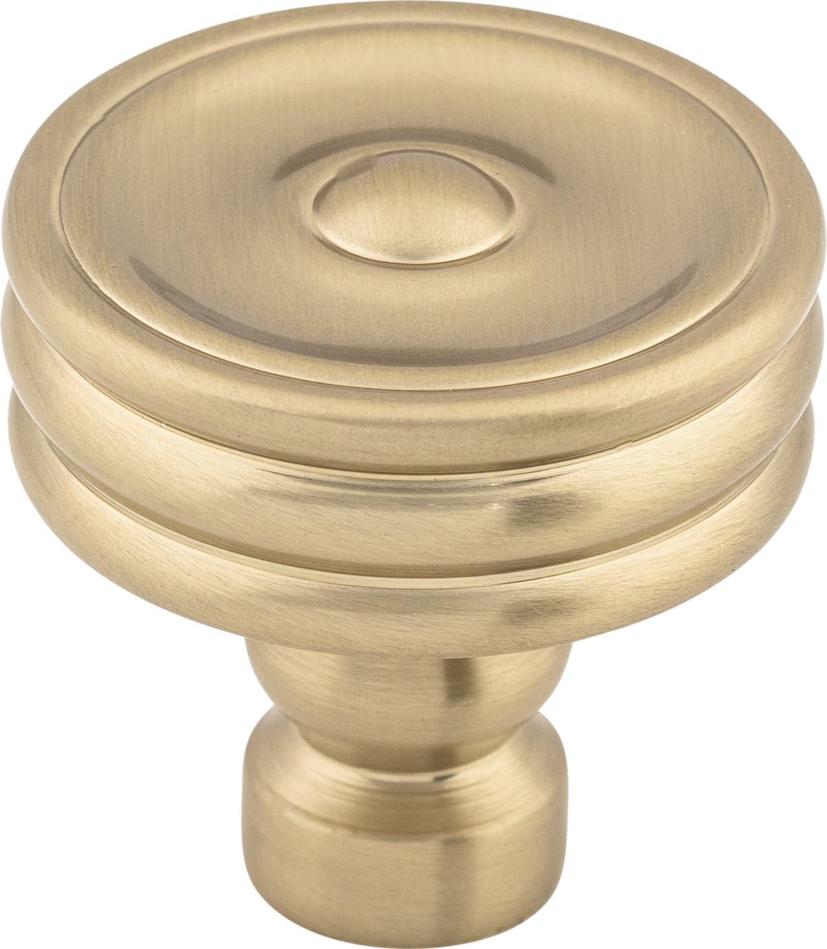 Brixton Ridged Cabinet Knob - 1 1/4" Diameter in Flat Black