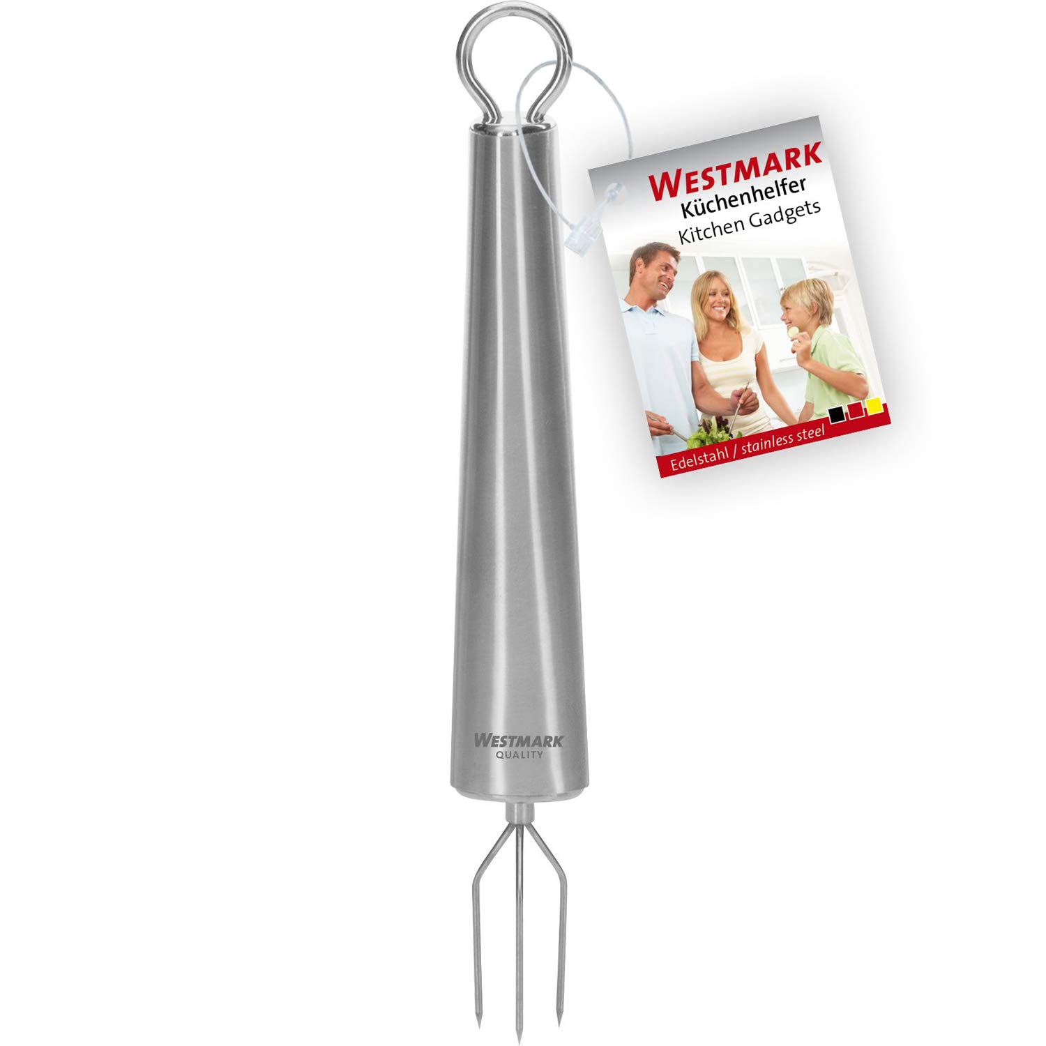 Westmark Forchettone per Patate con 3 Rebbi, Lunghezza: 17,3 cm, Acciaio Inossidabile, Glory, Argento, 18142270