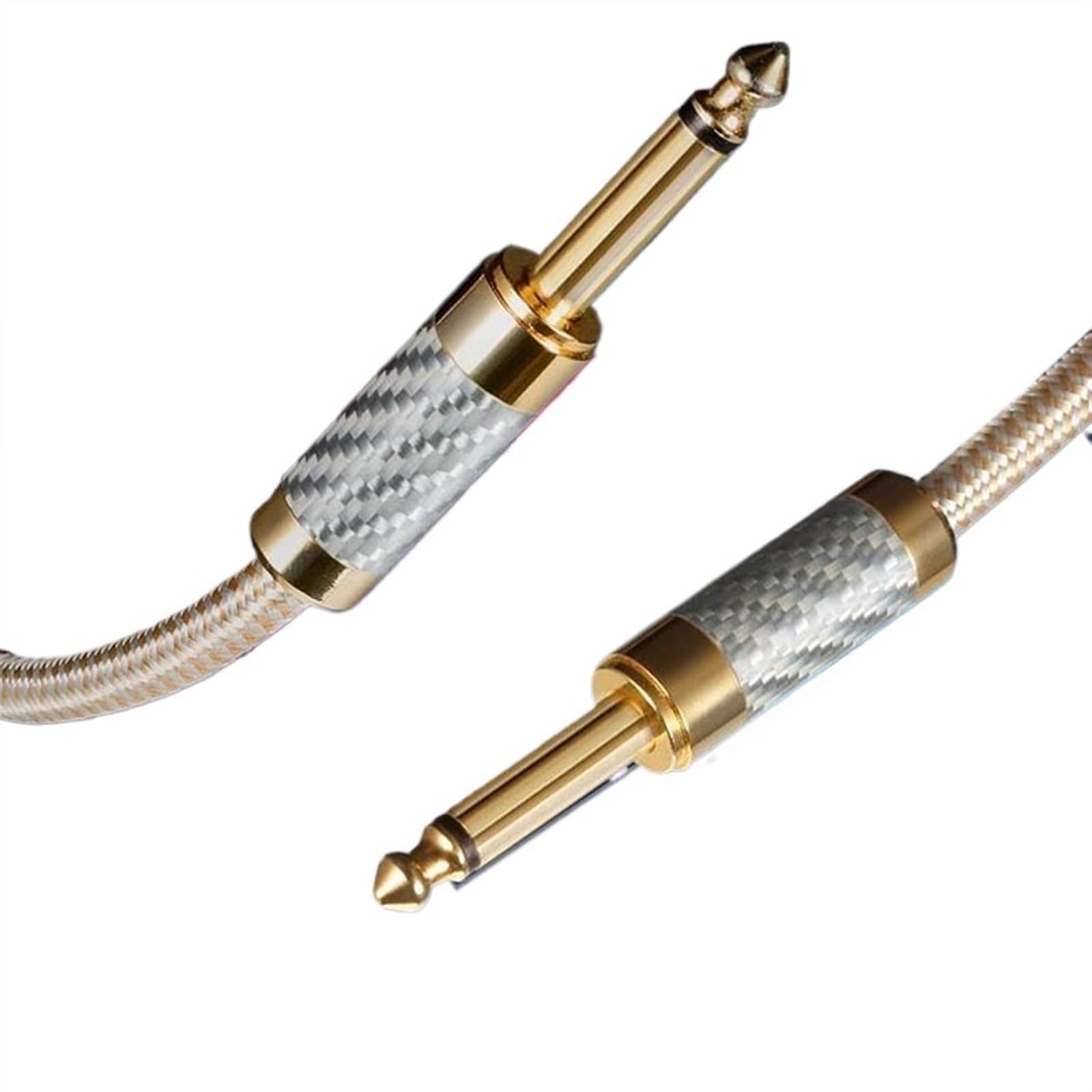 Cavo Strumento per Chitarra Cavo Da 6,35 Mm Per Chitarra Elettrica Organo Microfono Mixer Jack TS Da 1/4 Di Pollice Cavo Maschio-maschio(5m)