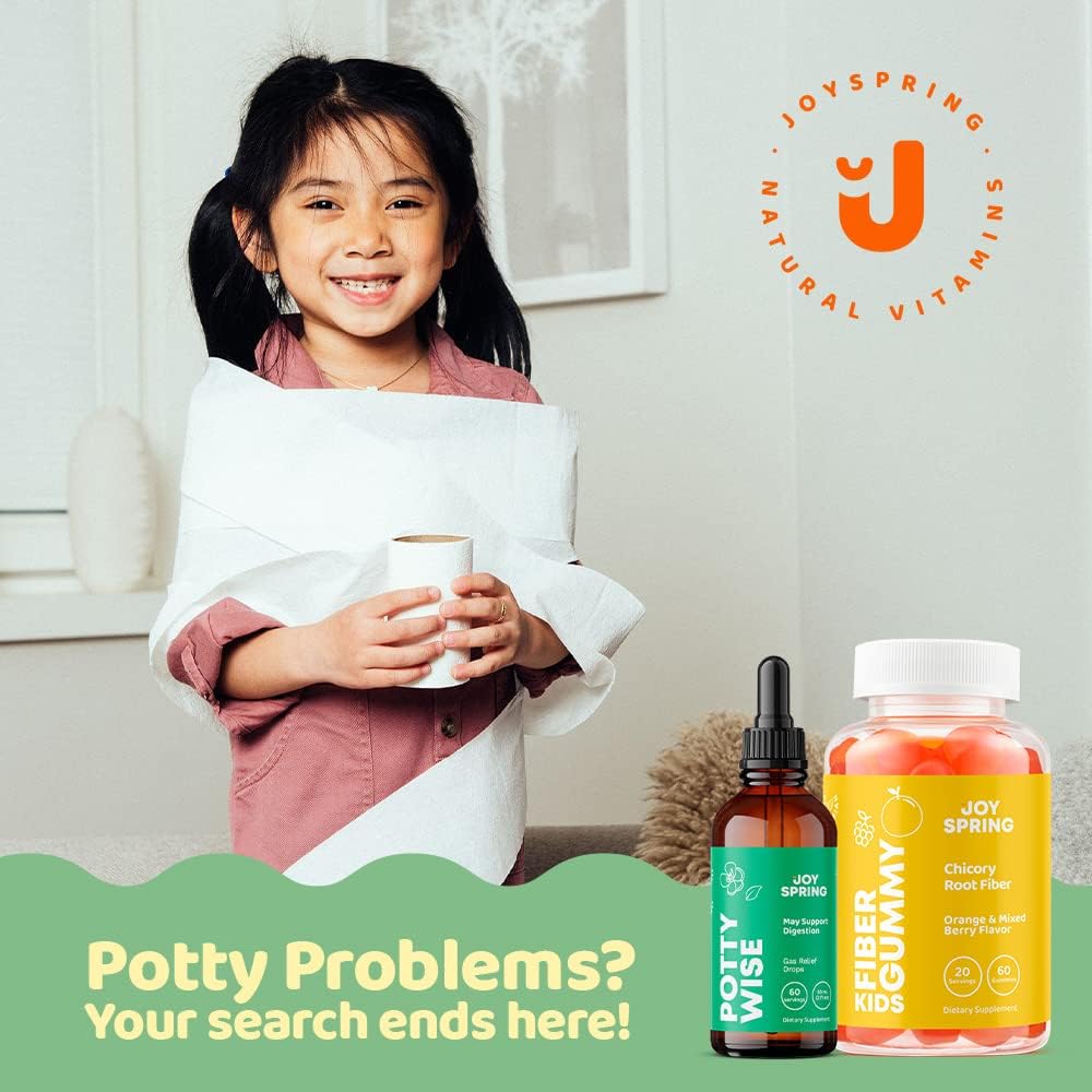JoySpring Liquid Laxatives for Constipation for Kids Potty Problems and Kids Fiber Gummies for Child and Toddler Constipation Relief : Health & Household