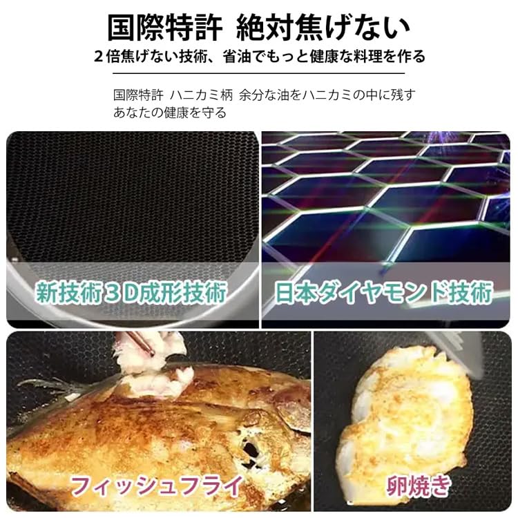 Amazon | ステンレス フライパン ハイブリッド ノンスティック