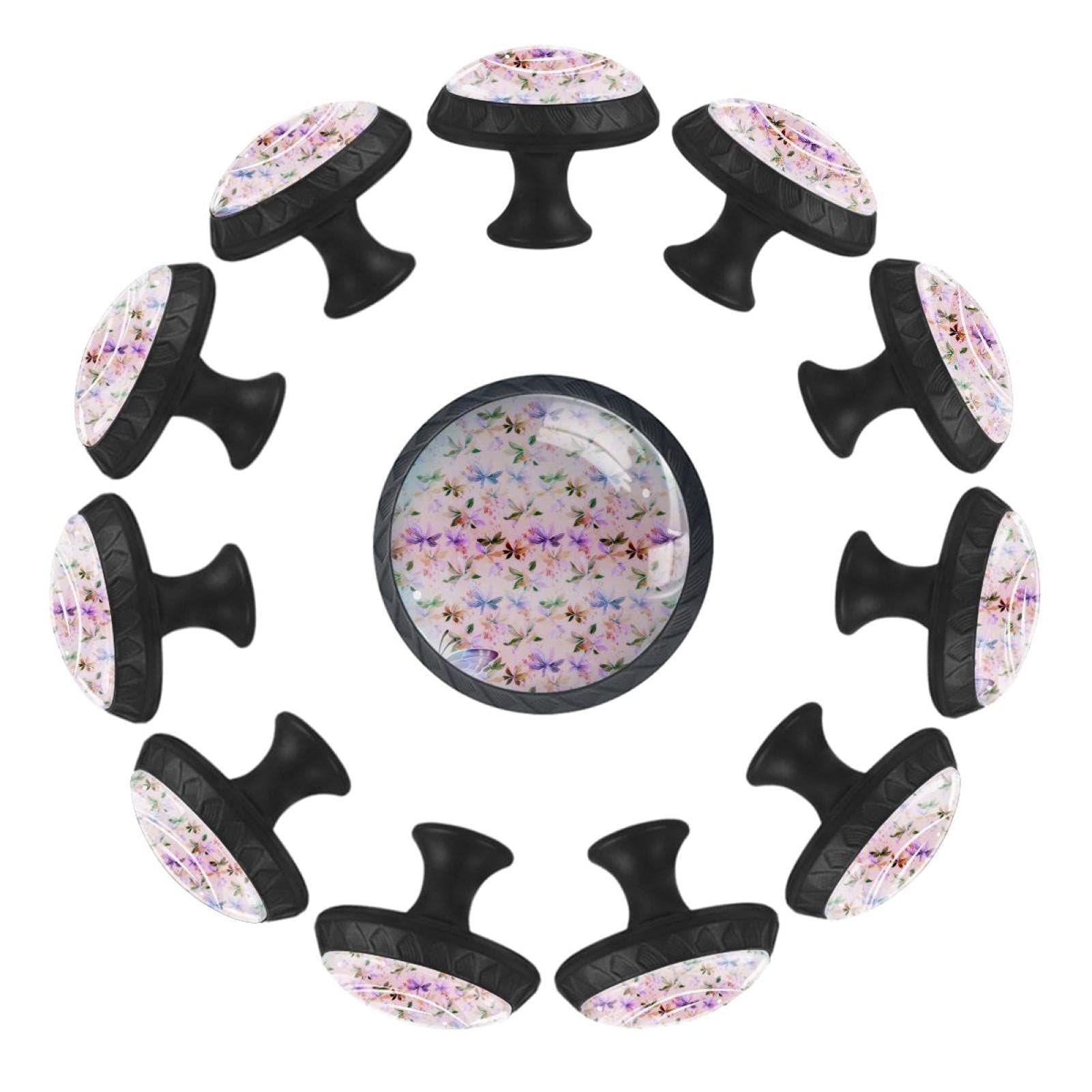 Boutons de tiroir ronds violets 35 mm au design ergonomique pour mobilier