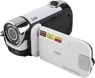 Yunir Video Camera, Camcorder 1080P, 16MP, 2.7 Inch 270° LCD Display, Cameras with 128GB Memory Card, Vlogging Camera for Anti Shake and White Balance (US Plug)