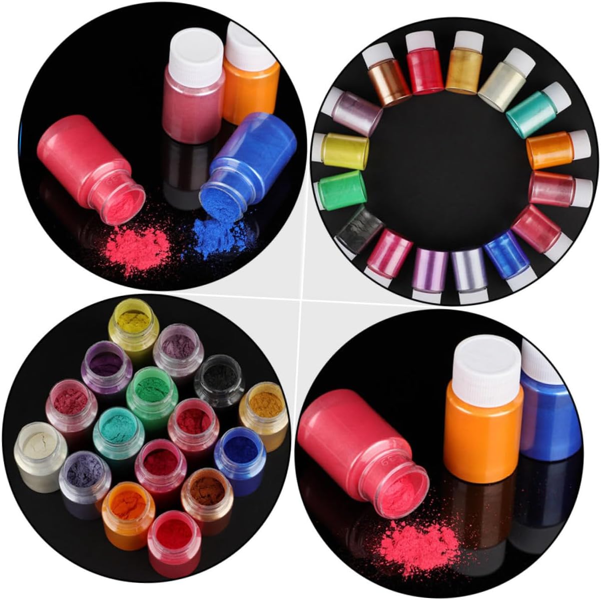 Uonlytech Mica Pigment Powder for Bath Soap Nail Art Candle Making Each for Creative Crafts and Unique Designs