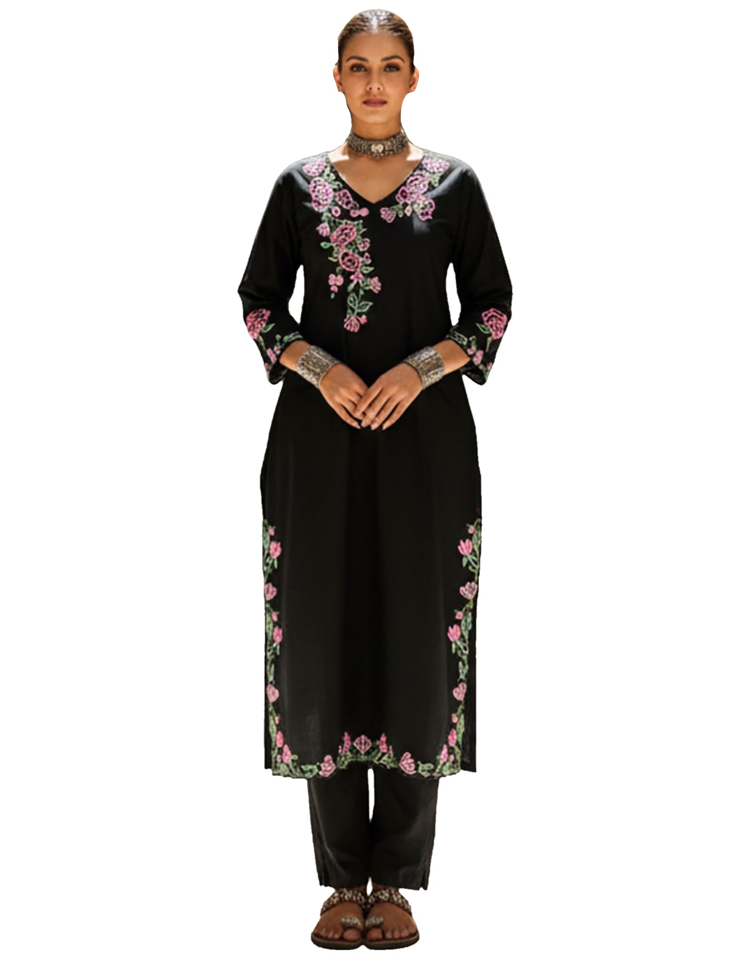 indo era Women's Cotton Ethnic Co-Ord Set | Kurta Pant Set | Stylish Cotton Suit Set for Women,11940-picture-24