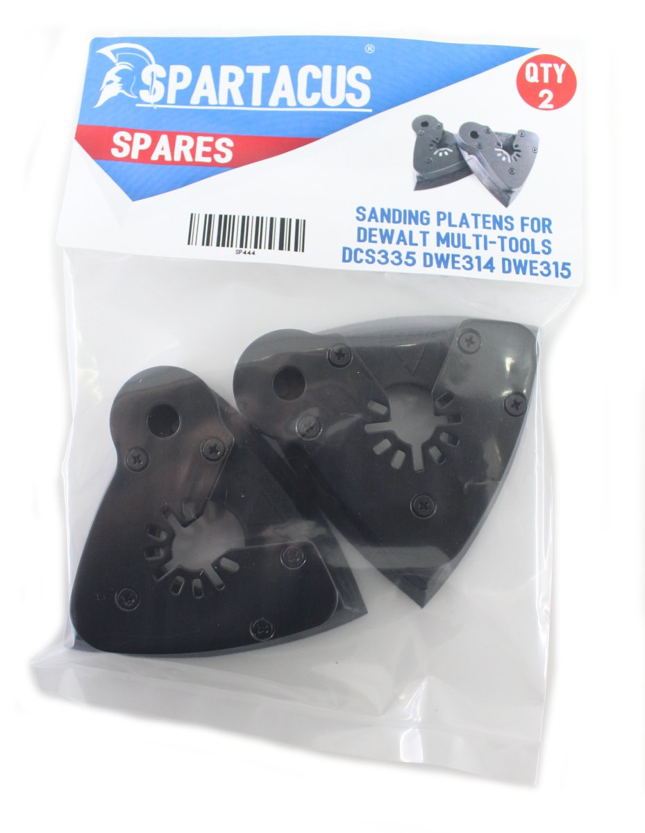 Spartacus Pack Of 2 Sp444 Sanding Platens For Dewalt Dcs355 Dwe314 Dwe315 Multi-Tools