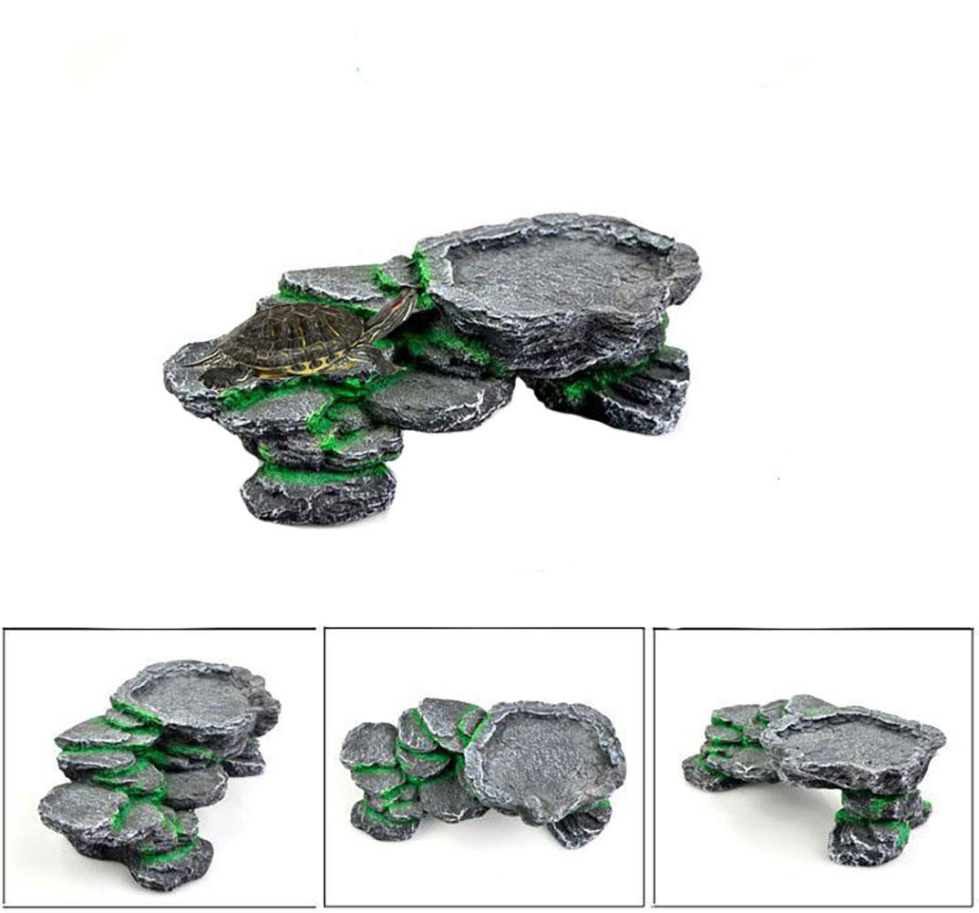 Buy kathson Turtles Basking Platform Reptile Hiding Cave Tortoise