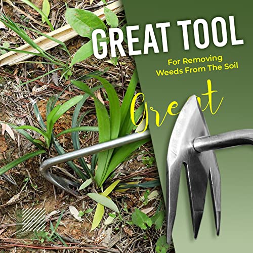 Sepsummer Standing Weeder And Weed Puller, Stainless Steel Multifunctional Weeder, V-Shaped Light Duty Hand Weeder, Hand Weeder Tool For Gardening With Long Handle (Stainless Steel Handle) #TOP3