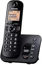 Panasonic KX-TGC220EB DECT Cordless Phone with Answering Machine, 1.6 Inch Easy-to-Read Backlit Display, Nuisance Call Blocker, Hands-Free Speakerphone, ECO Mode - Black, Single Handset Pack