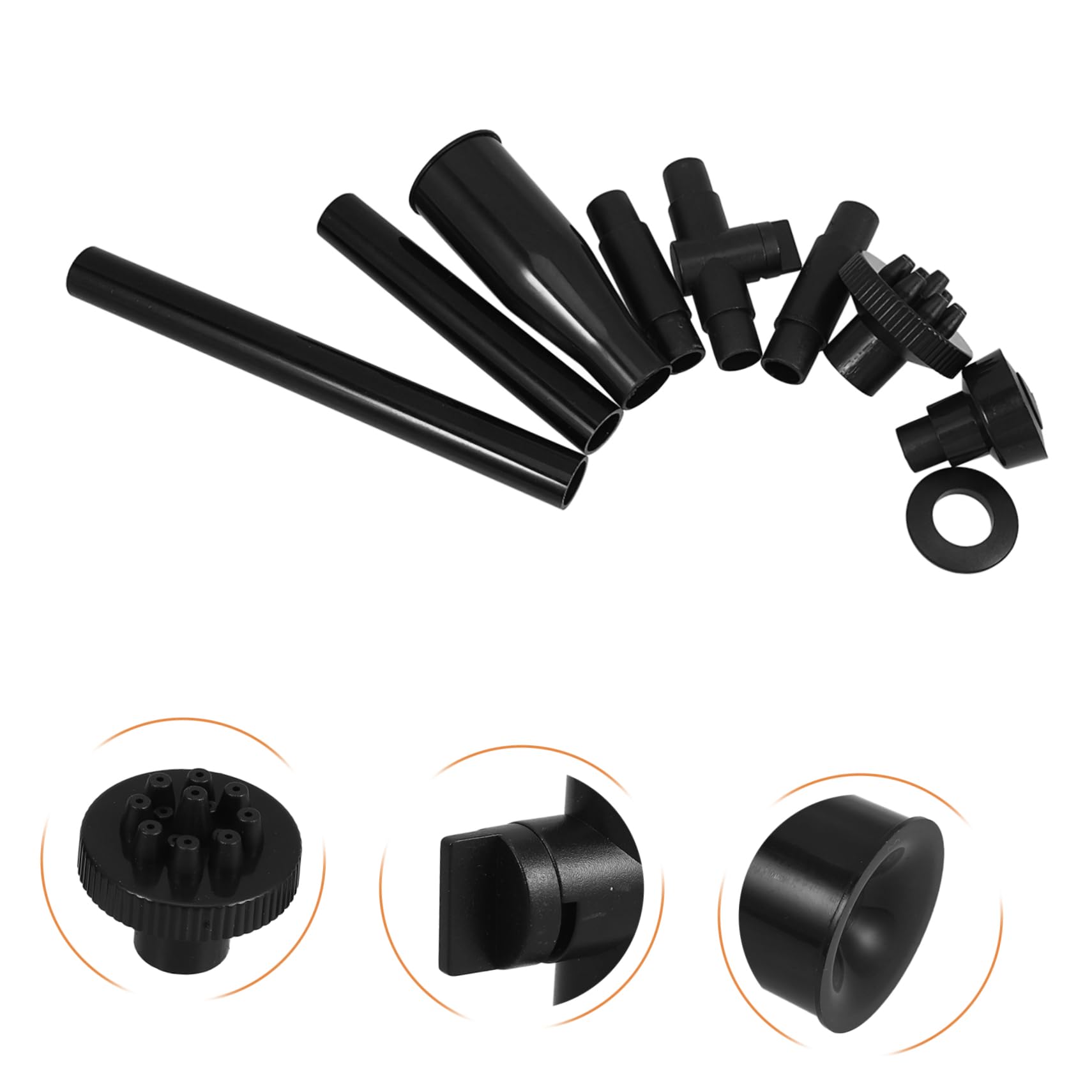 Toyvian 9 Stück Springbrunnen Düsenset Pilz Sprühkopf Schwarz Für Aquarium Teich Tauchpumpe Wasserfontäne Sauerstofffördernd Teichzubehör