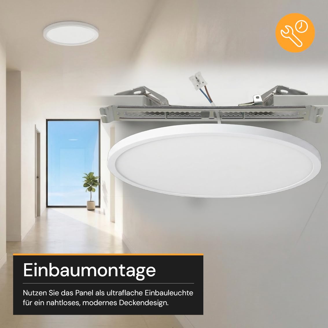 6er Pack LED Panel rund Ø 290mm, 24W 2400lm, Weiß