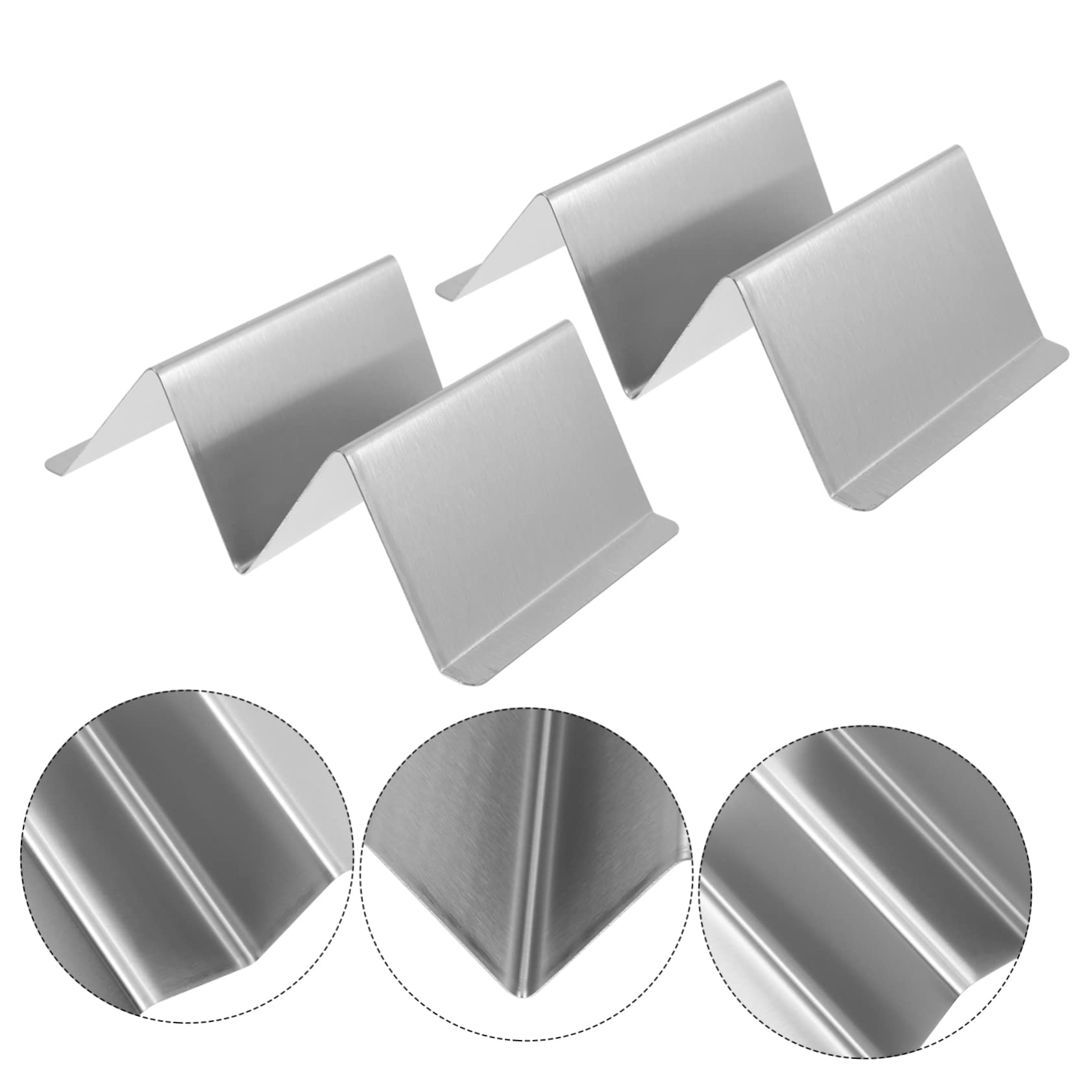 FUNOMOCYA 2Pcs Stainless Steel Taco Holders Shaped Tortilla Racks for Easy Serving Space Saving Design for Tacos Burritos More Non Slip Storage Holders