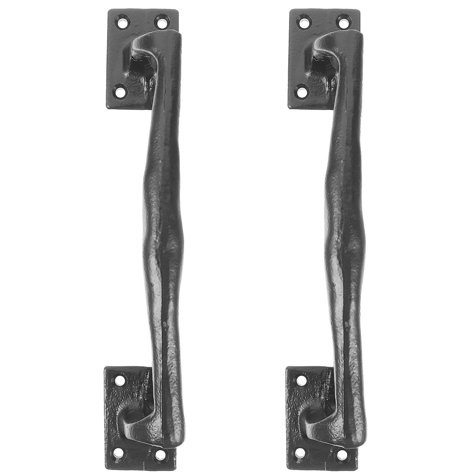 Poignée de porte coulissante en fer noir au design industriel