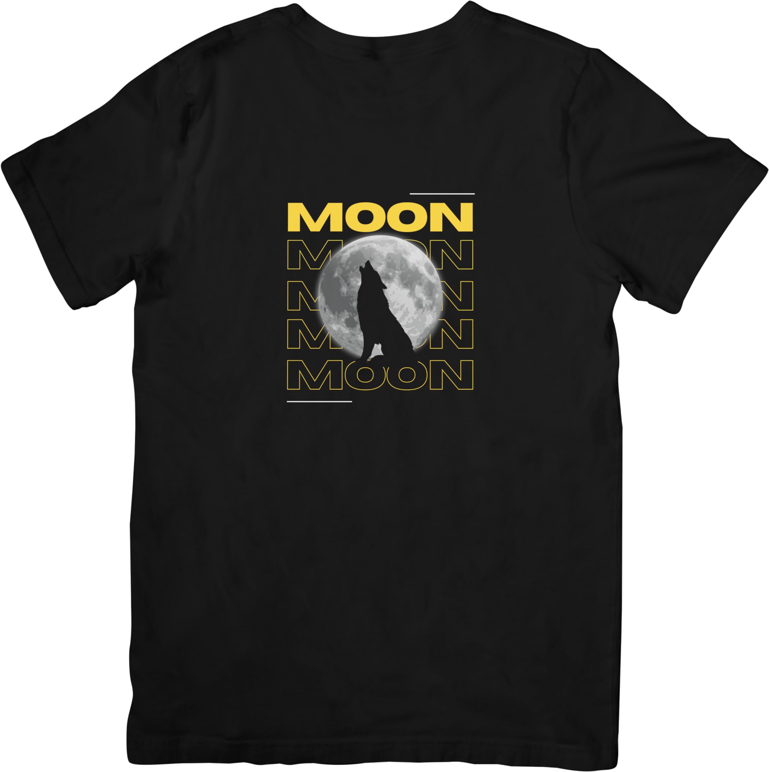 Wolf Howling at the Moon Unisex T-Shirt, Casual Wear