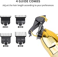 Vista 4 de DSP Recortadora de pelo para hombres con pantalla LED recargable para cortar el cabello (dorado)