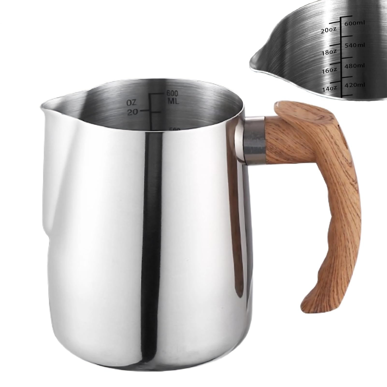 Pichet à lait en acier 600 ml pour latte art et cappuccino