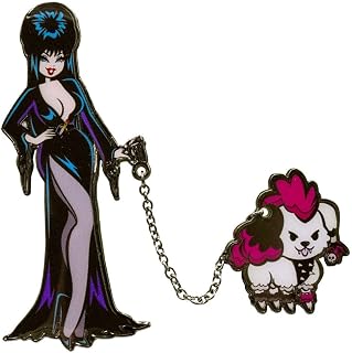Kreepsville Elvira Walking Gonk Enamel Pin Set, Officially Licensed, 3 x 1.25 Inch