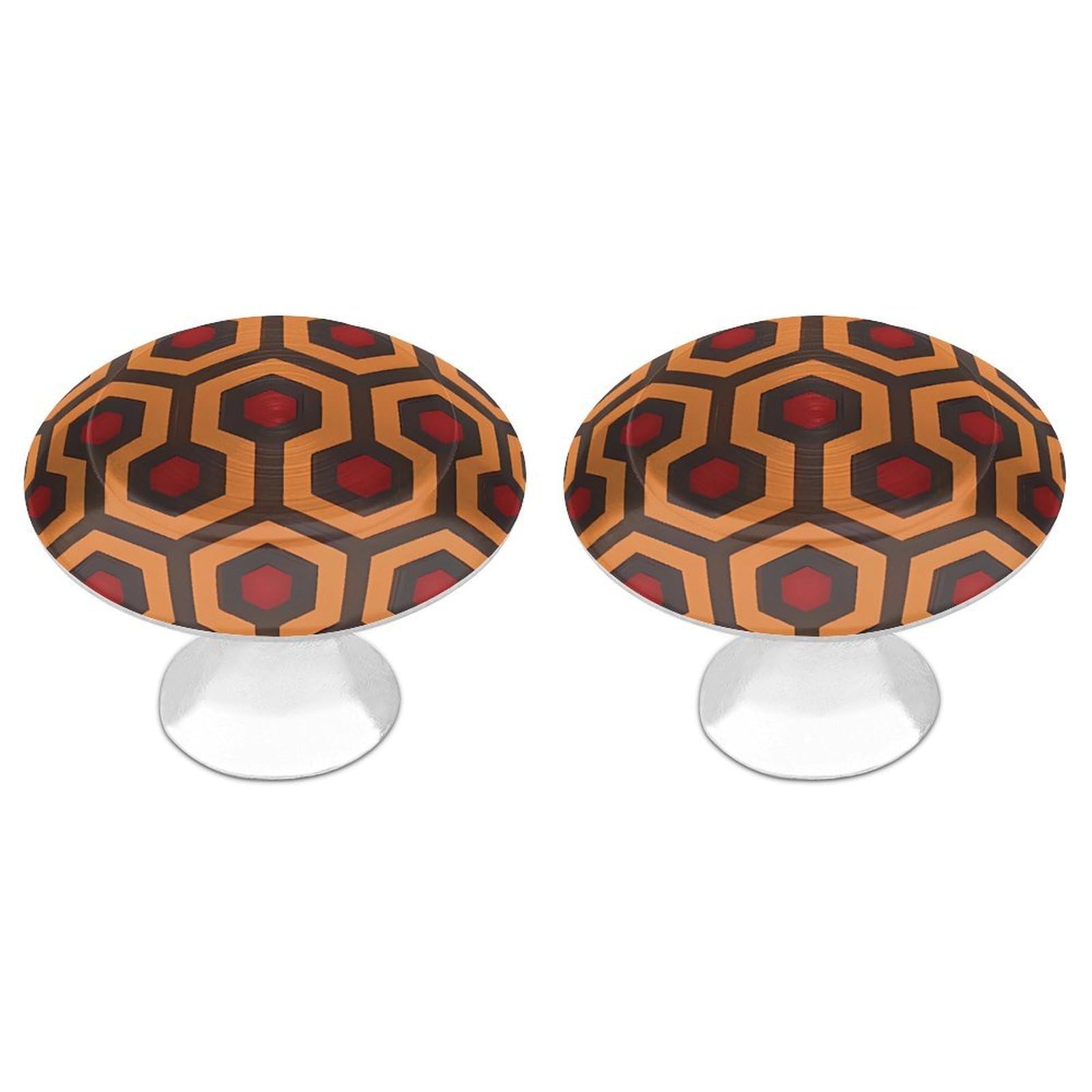 DWVTSLH Shining Overlook Cabinet Handles 2 Pack Stainless Steel Kitchen Drawer Pulls with Installation Screws Round Dresser Drawer Knobs 1.1 Inch Modern Cabinet Hardware Door Handles