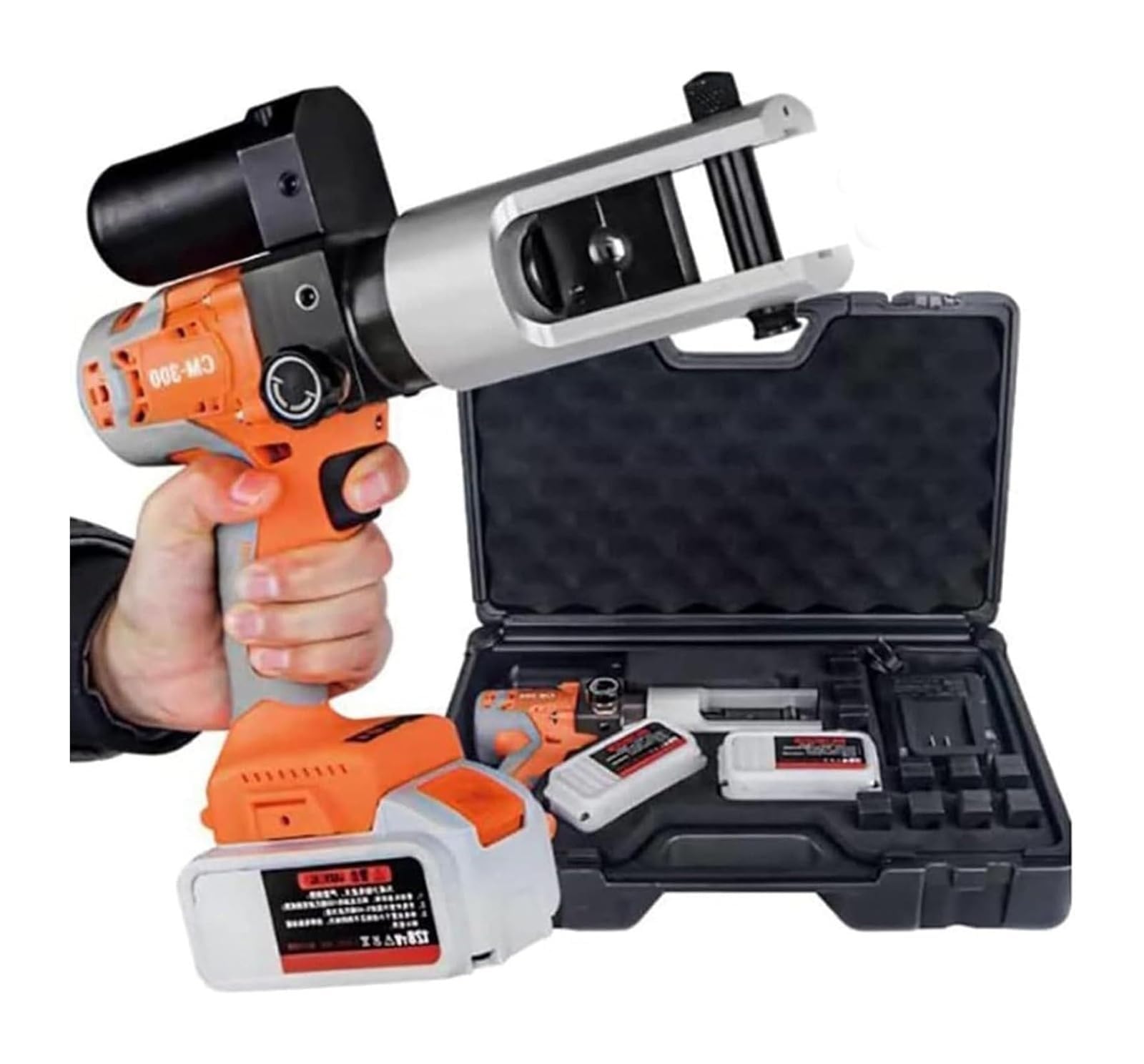 Kit sertissage pour fils cuivre et aluminium électrique avec batteries rechargeables et 11 matrices