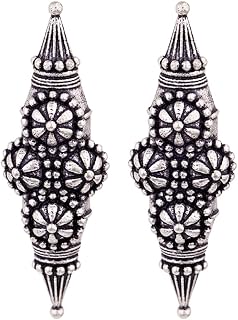 VOYLLA Nayantara Flower Motifs Embossed Stud Earrings Jewellery For Women and Girls