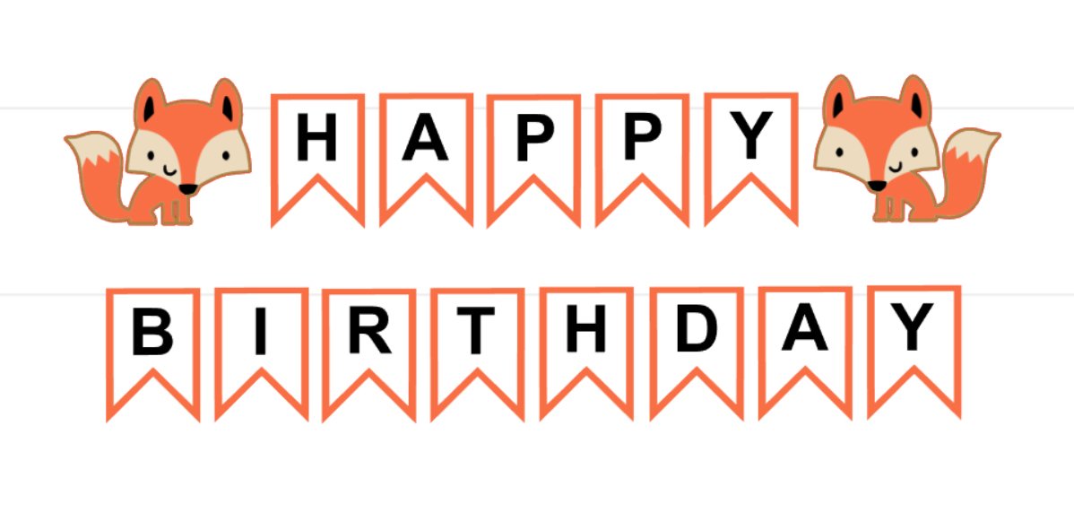 FOX HAPPY BIRTHDAY BANNER, Fox Banner, ONE Banner, Woodland Banner, Woodland Garland, Woodland Baby Shower, Woodland Nursery, Woodland Decorations, Woodland Party Supplies, Forest Animals