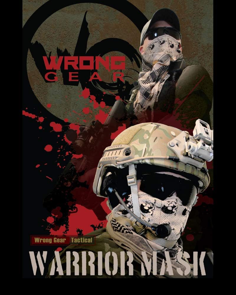 Warrior Mask Shemagh for Airsoft Biking Snow Sport Hiking Festival- Made in USA