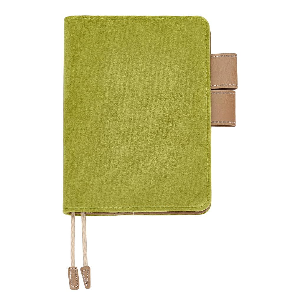 WEBEEDY A6 Planner Journal Cover Green Velvet Notebook Cover with Card Slots, Pen Loop, Bookmark, Refillable Planner Case Book Cover Protector for Hardcover Paperbacks Travel Notebook Sketchbook