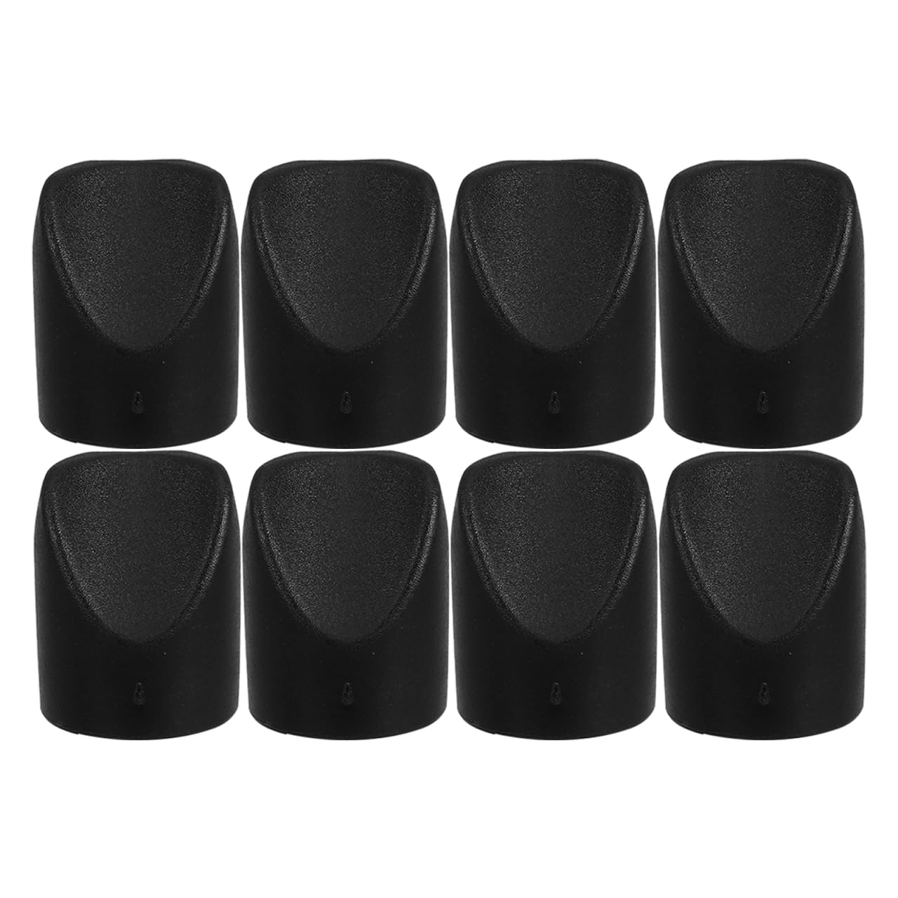 SHINEOFI 8 tapas de plástico negro de 7/8 pulgadas en forma de V para sillas de patio