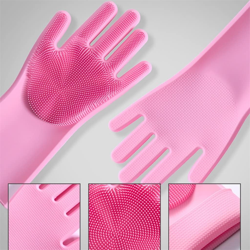 Gloves Kitchen Cleaning Dishwashing Soft Scrubber Rubber Dish Washing Tools Household