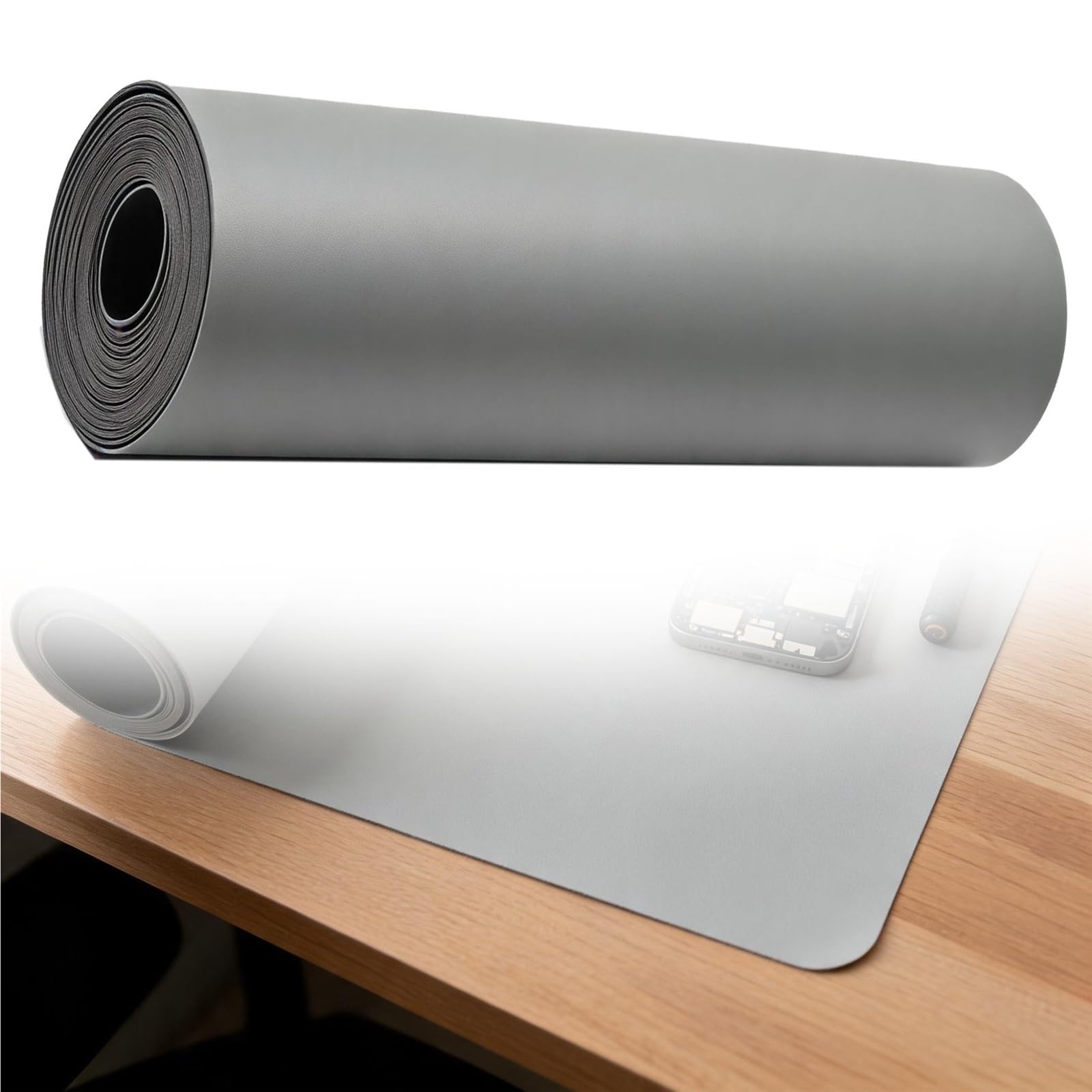 Rollos alfombrilla antiestática 0,2 0,6 0,8 1,2 Alfombrilla Antiestática ESD De 5 M De Longitud, Escritorio Antiestáticas Resistentes Para Reparación De Soldadura De | T 5 mm,W 1m x L 1m