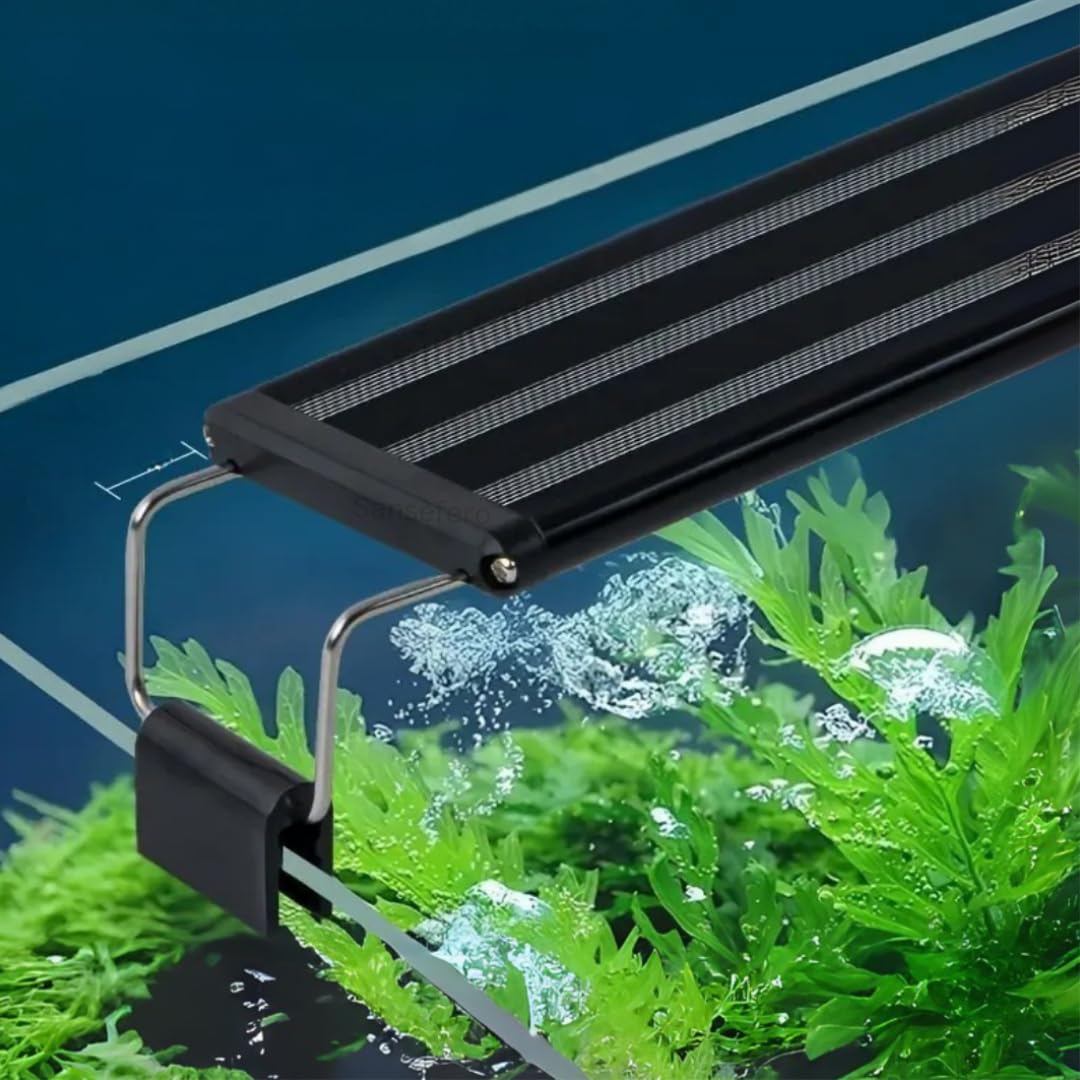 SANSEFERO® Ultra Thin Grass Frame Light for Aquarium Plants,(LY-20S | 5W | 20-30 CM) Super Slim LED Light for Fish Tank Aquatic Plant Landscape Grow Lighting Bright White and Blue (LY-20S - 1Ft)-image-31