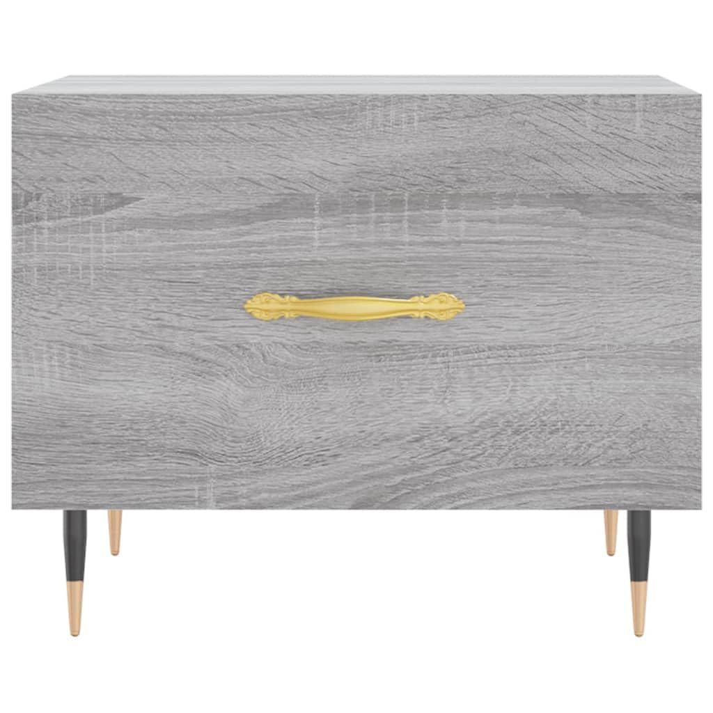 Homgoday Tavolino da caffè Sonoma grigio 50 x 50 x 40 cm, in legno ingegnerizzato, tavolino da tè per soggiorno, sala ricevimenti degli ospiti, camera da letto e ufficio, tipo 4
