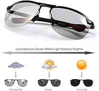 Vista 3 de YIMI Gafas de sol polarizadas fotocromáticas para conducción z87 para hombres y mujeres gafas de seguridad de día y noche