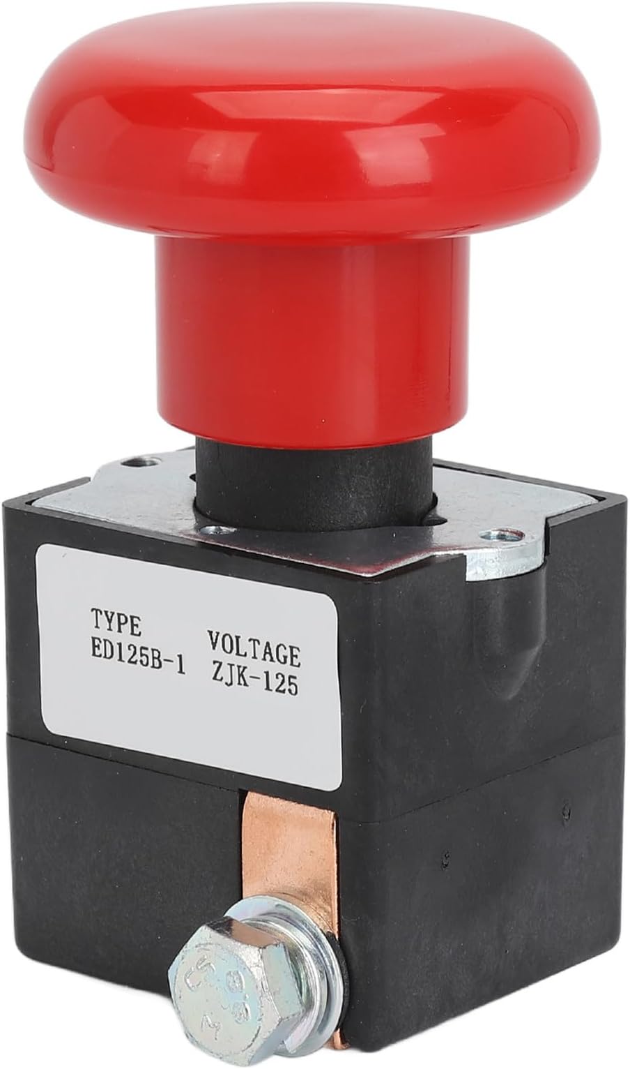 KIMISS Emergency Push Button Switch DC80V Reliable Stop Replacement for Albright Electric Stacker Forklift Pallet Car Metal Heavy Duty Industrial Grade Safety Device (125A)
