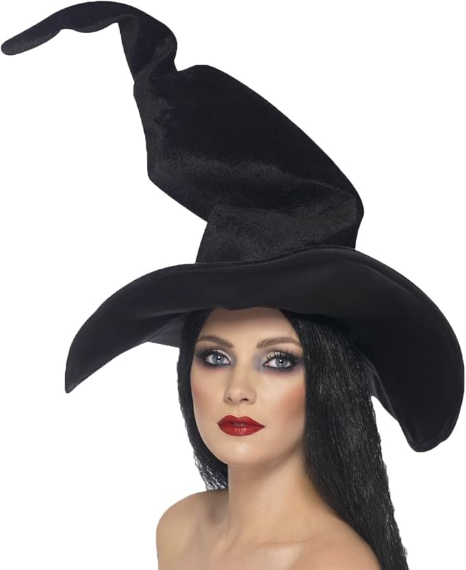 Smiffy's Men's X Witch Hat Tall And Twisty Velour One Size