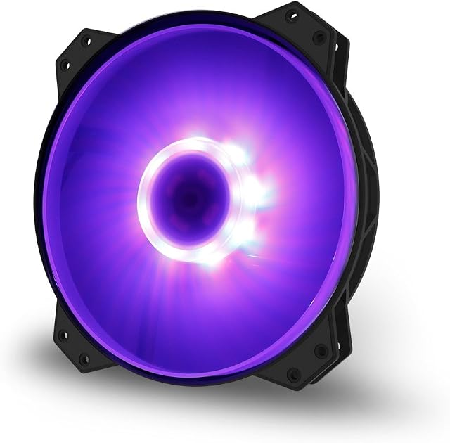 Cooler Master MasterFan MF200R RGB Case Fan 'RGB LED, Silent Cooling Technology, 200mm' R4-200R-08FC-R1