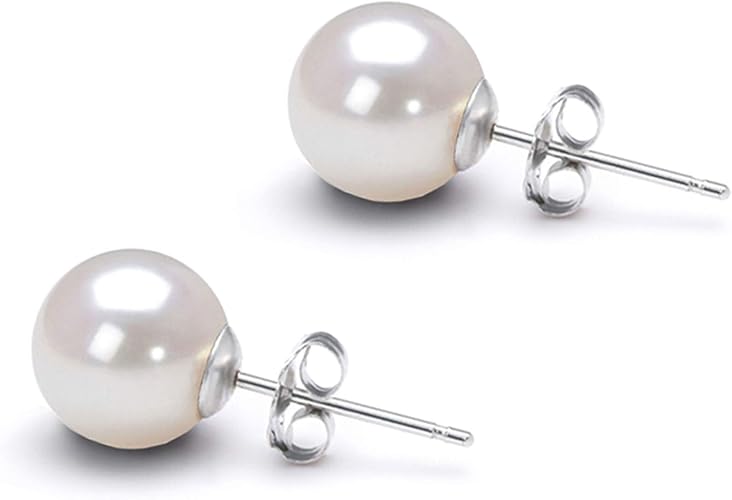 Akoya Cultured Pearl Earrings Stud AAA 