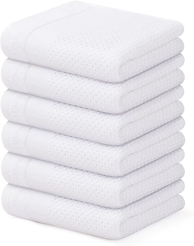Miniatura 107 de Homaxy Paños de cocina 100% algodón, paquete de 8 – 12 x 12 pulgadas, tejido de gofre, muy suaves y absorbentes, paños de cocina de secado rápido