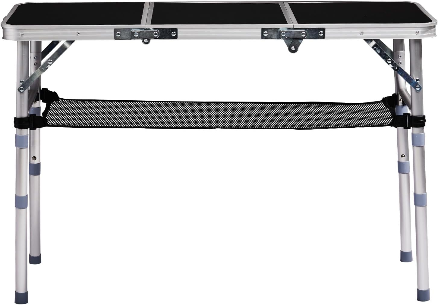 Lightweight Folding Camping Table with 3 Adjustable Heights, Portable Aluminum Picnic Table for Outdoor Activities, BBQs, Beach Trips, and Patio Use