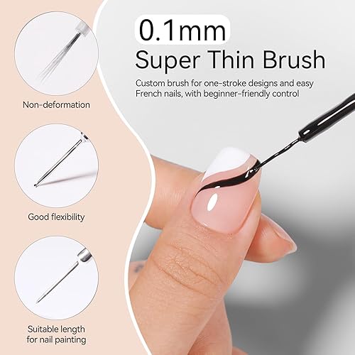 Miniatura 6 de Born Pretty Esmalte de uñas de gel de pintura metálica de gel pintado dorado 3D Pintura de metal en gel de dibujo de espejo esmalte de uñas