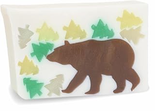 Primal Elements Glycerin Bar Soap | Helps All Skin Types, Sensitive, Oily & Dry Skin | NO PARABENS, VEGAN, GLUTEN FREE, 100% VEGETABLE BASE - (Ginger Bear)
